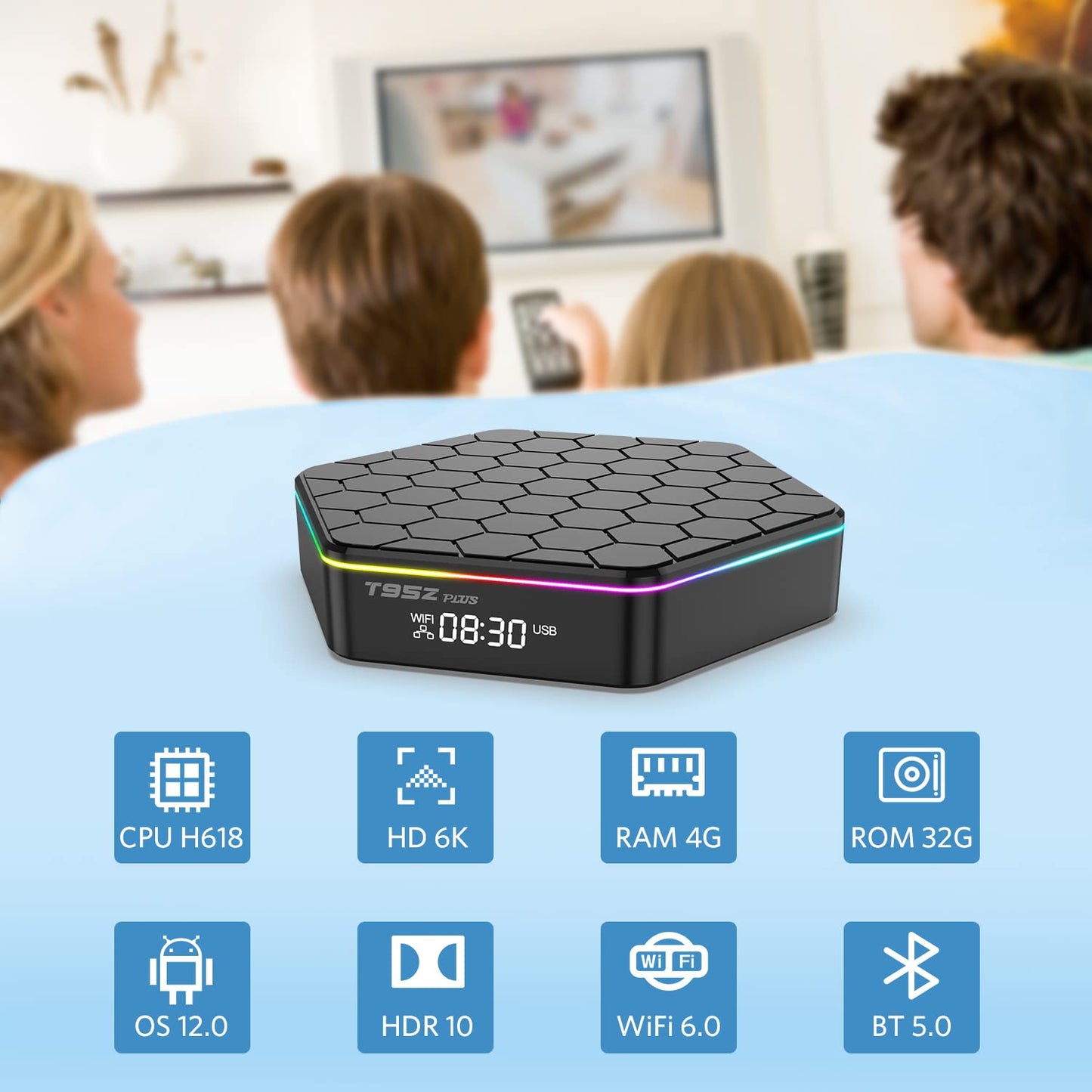 TV Box, 6k/3D HD Tv Box H618 Quadcore 4GB RAM 32GB ROM