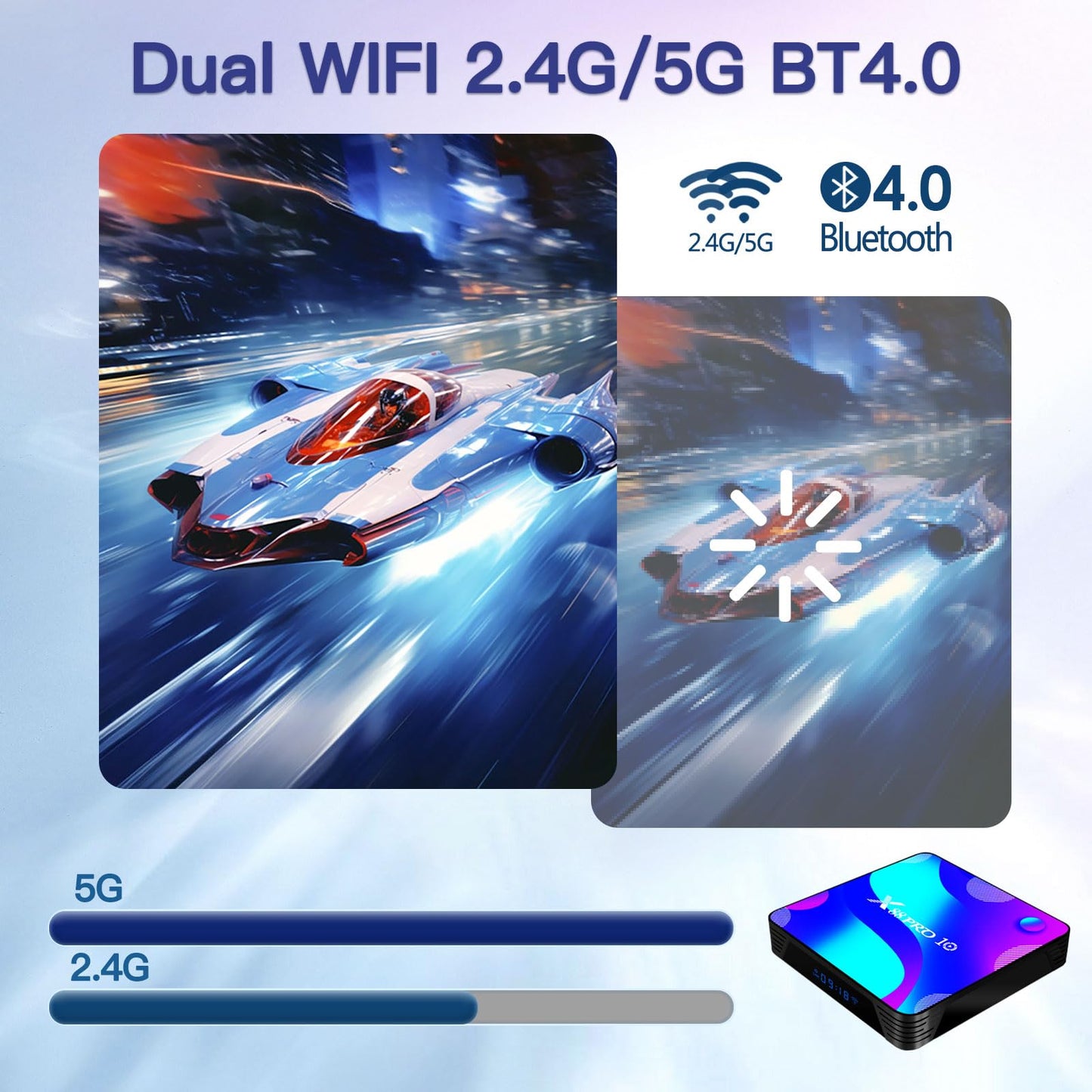 Tv box 2025 RK3318 Quad Core CPU 2GB