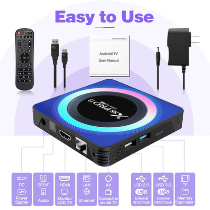 TV Box 13.0, 4GB+32GB, 6K/8K, Wi-Fi 6, X88PRO 13 (2025)
