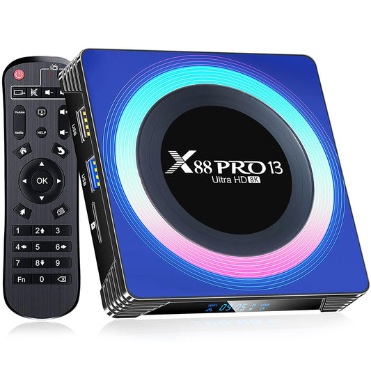 TV Box 13.0, 4GB+32GB, 6K/8K, Wi-Fi 6, X88PRO 13 (2025)