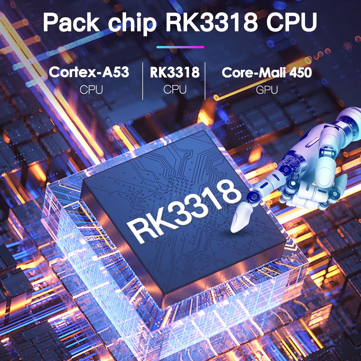 Tv box 2025 RK3318 Quad Core CPU 2GB